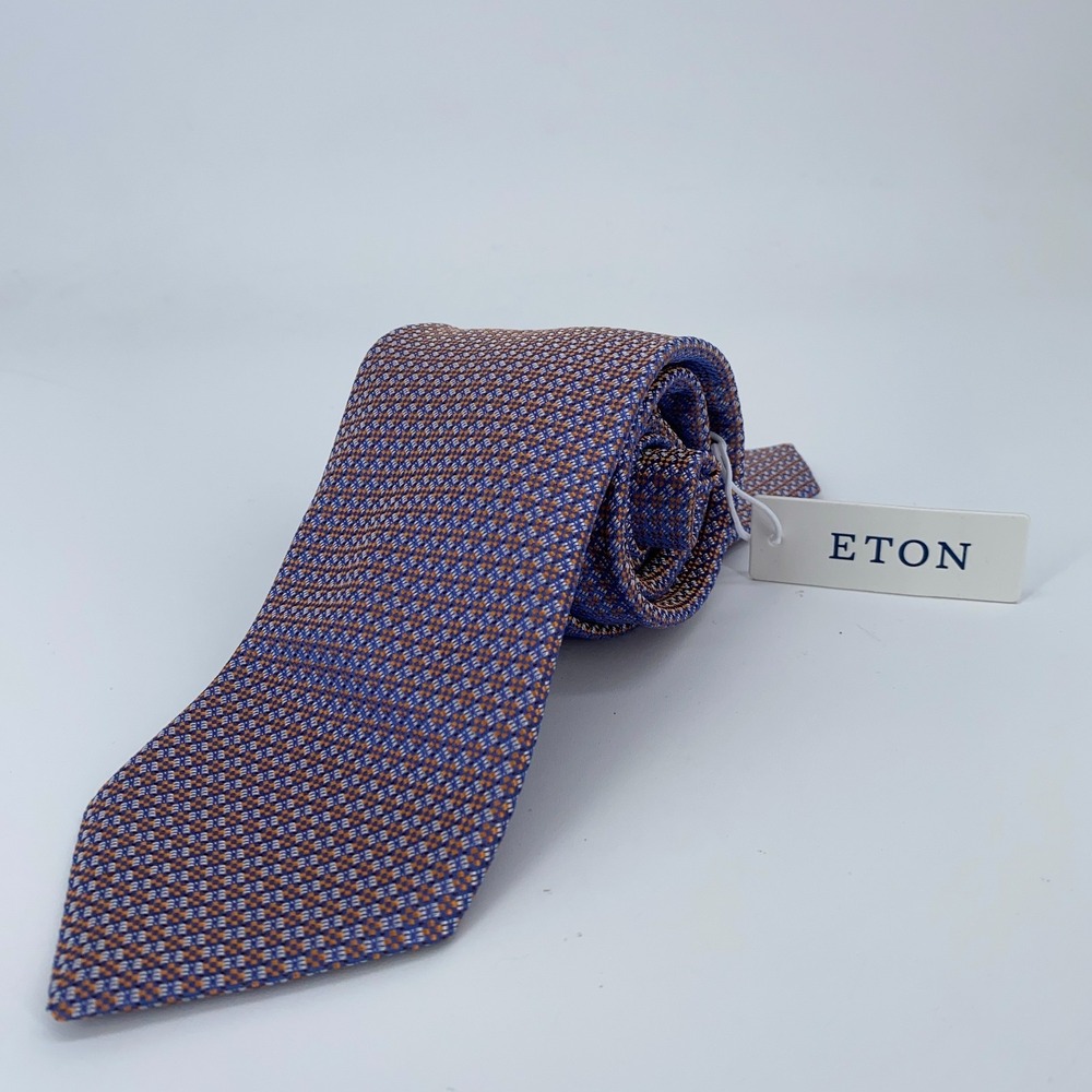 Eton Tie Men One Size Colorful Patterned Silk Classic Fit Necktie Italy Made NWT